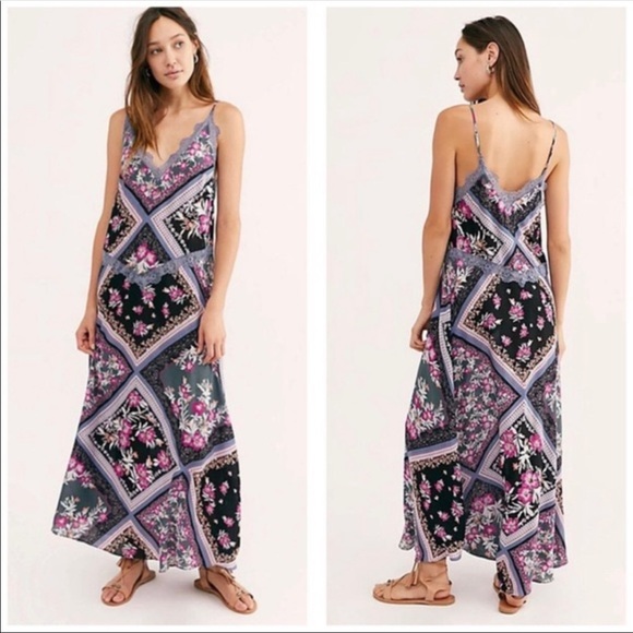 Free People Dresses & Skirts - FREE PEOPLE Stevie Floral Lace Trim Maxi